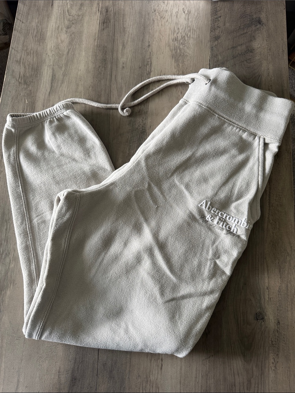 Abercrombie & Fitch Beige High Waist Jogger Sweatpants